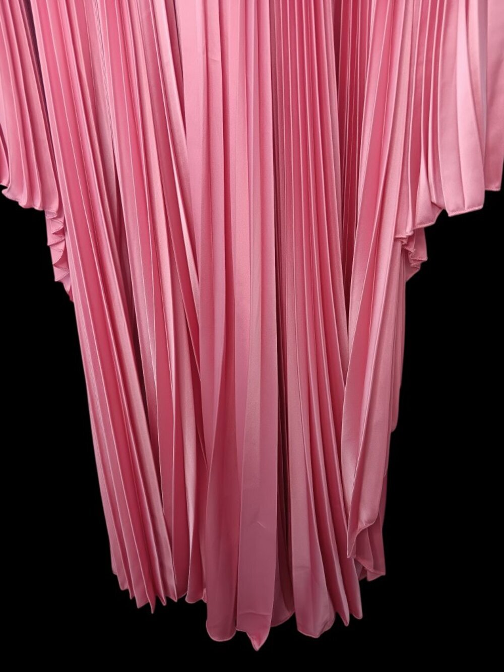 NWT Mac Duggal 77007 Pink High-Low Pleated Dress Size 16W Wedding Guest Party - Picture 10 of 16